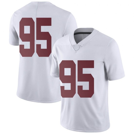 Alabama Crimson Tide Men's Ishmael Sopsher #95 No Name White NCAA Nike Authentic Stitched College Football Jersey RW16Z10EG